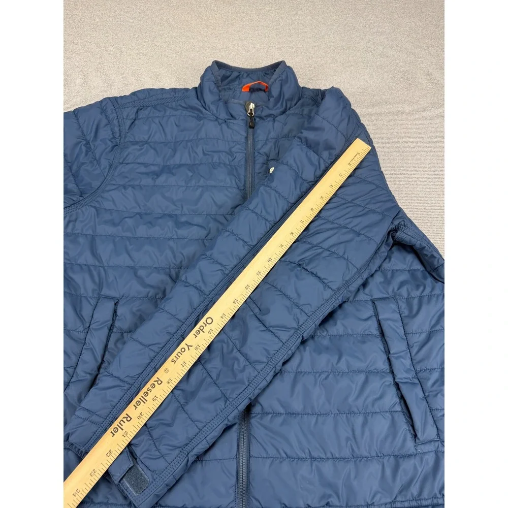Carhartt Brookville Quilted Nylon Jacket Mens Large Blue Full Zip 102208 476